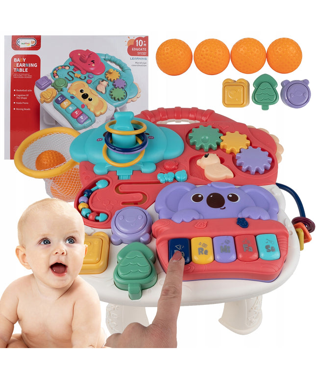 Interaktyvus edukacinis staliukas su koalos meškiuku ir pianinu mažyliui