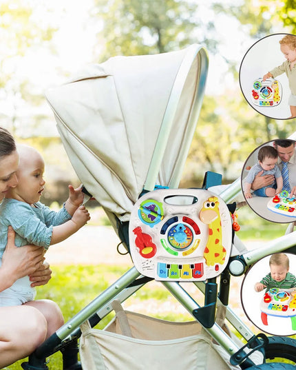 Interaktyvus edukacinis stalelis 2-in-1 su žirafos motyvu
