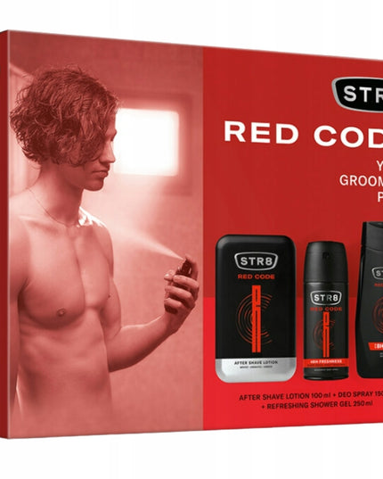 STR8 Red Code Dovanų Rinkinys su Kosmetika Vyrams ASL + Deo + Gelis