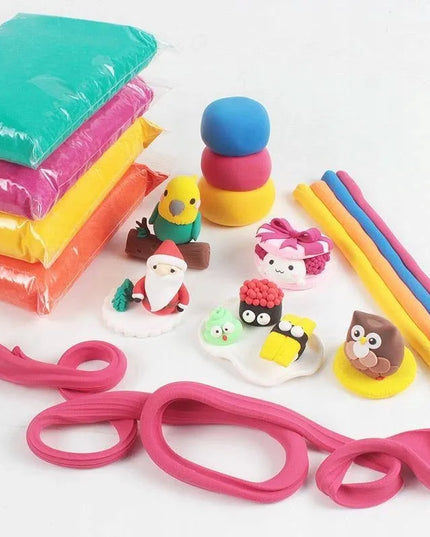 SUPER CLAY kūrybinis sensorinis modelinas, putų plastilinas, 24 spalvos + priedai