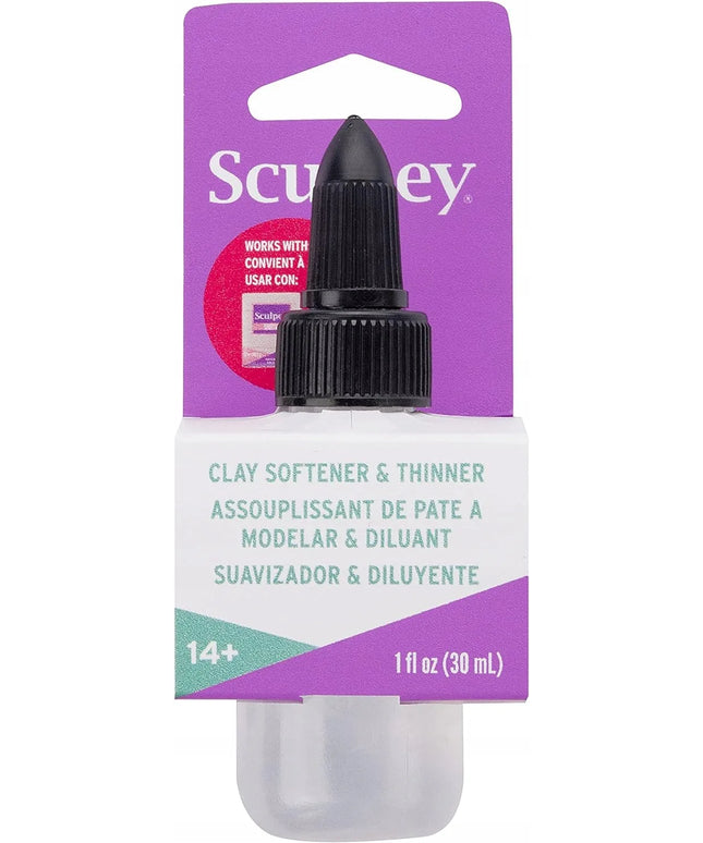 SUPER SCULPEY polimerinio molio minkštiklis ir skiediklis, 30 ml, su tiksliu dozavimo antgaliu