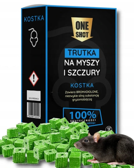 ONE SHOT itin stiprus masalas-kubeliai pelėms ir žiurkėms, 1 kg