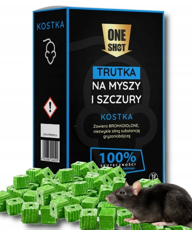 ONE SHOT itin stiprus masalas-kubeliai pelėms ir žiurkėms, 1 kg