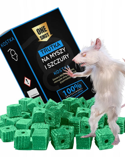 ONE SHOT itin stiprus masalas-kubeliai pelėms ir žiurkėms, 1 kg