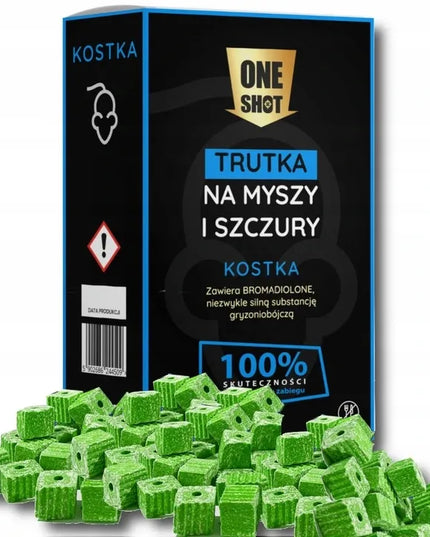 ONE SHOT itin stiprus masalas-kubeliai pelėms ir žiurkėms, 1 kg