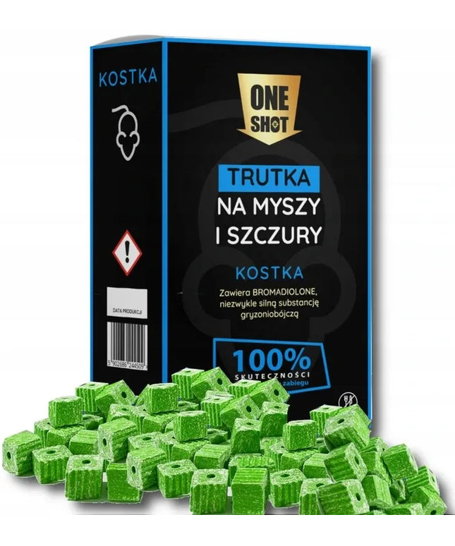 ONE SHOT itin stiprus masalas-kubeliai pelėms ir žiurkėms, 1 kg