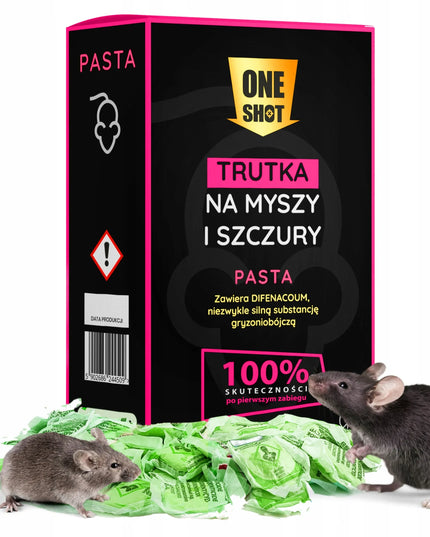 ONE SHOT stiprus pastos pavidalo jaukas pelėms ir žiurkėms, 1 kg