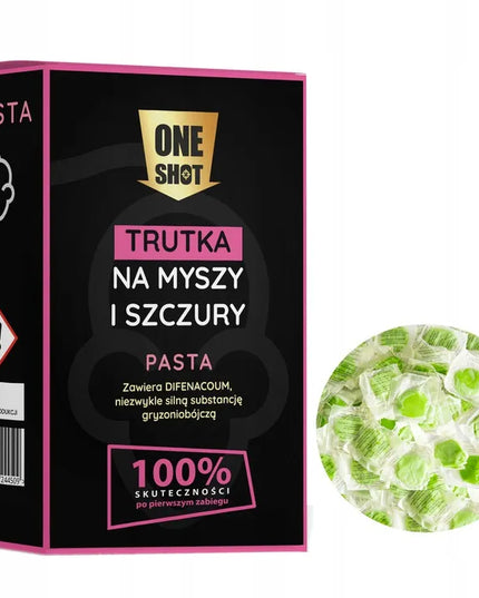 ONE SHOT stiprus pastos pavidalo jaukas pelėms ir žiurkėms, 1 kg