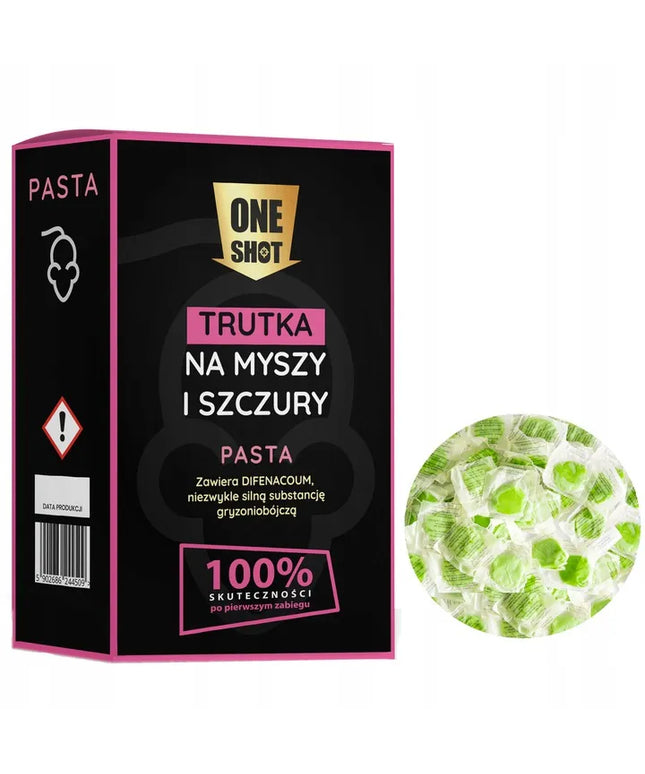 ONE SHOT stiprus pastos pavidalo jaukas pelėms ir žiurkėms, 1 kg