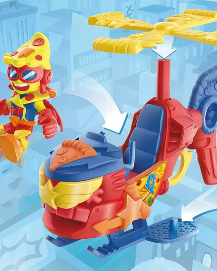 „SUPERTHINGS“ RINKINYS: „PIZZACOPTER“ SRAIGTASPARNIS IR FIGŪRĖLĖ