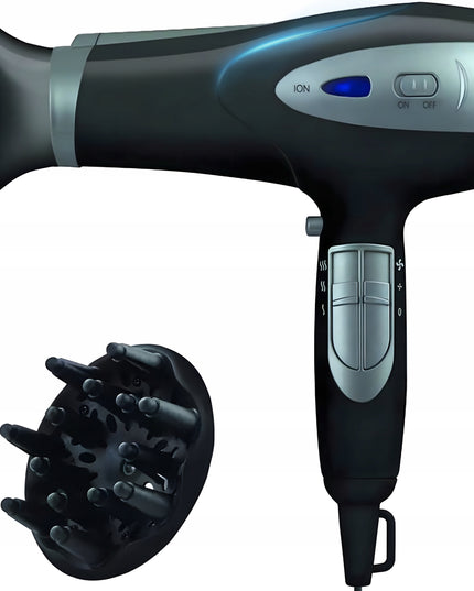 Plaukų džiovintuvas 5-in-1 2000W su jonizacija, difuzoriumi, koncentratoriumi, šalto oro funkcija