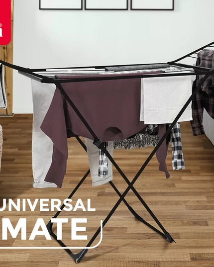 Drabužių džiovykla VILEDA UNIVERSAL 18 m, su sparnų fiksacija, juoda