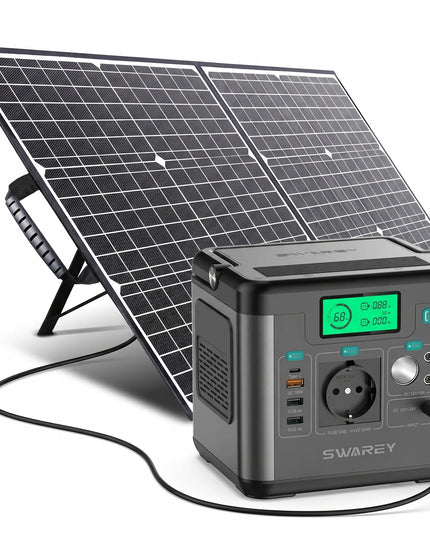 SWAREY S160+100W maitinimo stotelė 222 Wh su 100 W saulės baterija, 300 W AC išėjimas, 65 W USB-C