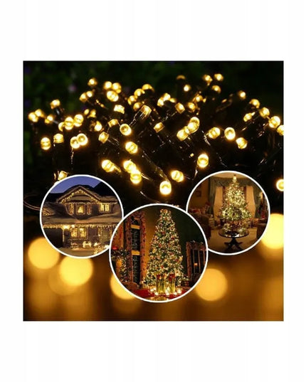„Goliat“ kalėdinė eglutės girlianda, 200 LED, šilta balta šviesa