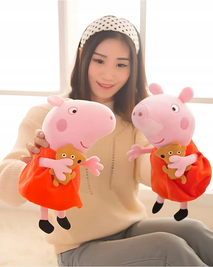 „Peppa Pig“ pliušinis žaislas su meškiuku Teddy, 30 cm