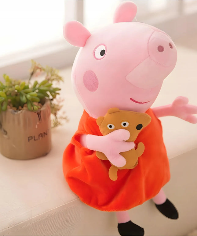 „Peppa Pig“ pliušinis žaislas su meškiuku Teddy, 30 cm