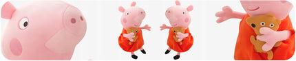 „Peppa Pig“ pliušinis žaislas su meškiuku Teddy, 30 cm