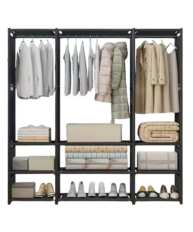 SNM medžiaginė tekstilinė spinta drabužiams ir batams, sulankstoma didelė drabužinė