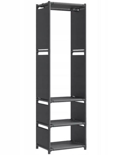 Medžiaginė tekstilinė drabužių spinta, sulankstoma drabužinė su lentynomis