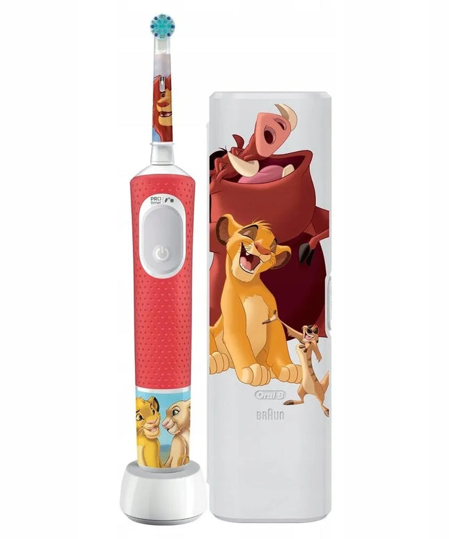 Elektrinis dantų šepetėlis vaikams Oral-B Vitality Pro D103 „Liūtas karalius“ + dėklas