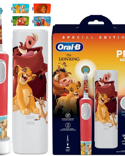 Elektrinis dantų šepetėlis vaikams Oral-B Vitality Pro D103 „Liūtas karalius“ + dėklas