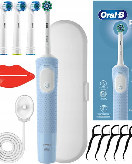 Elektrinis dantų šepetėlis Oral-B Vitality Pro D103 Blue su dėklu ir priedais
