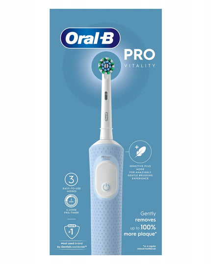 Elektrinis dantų šepetėlis Oral-B Vitality Pro D103 Blue su dėklu ir priedais