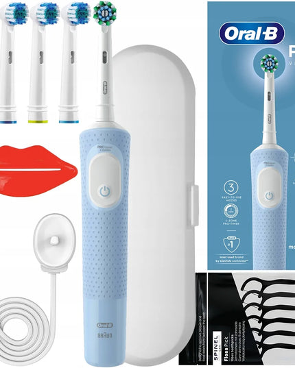 Elektrinis dantų šepetėlis Oral-B Vitality Pro D103 Blue su dėklu ir priedais