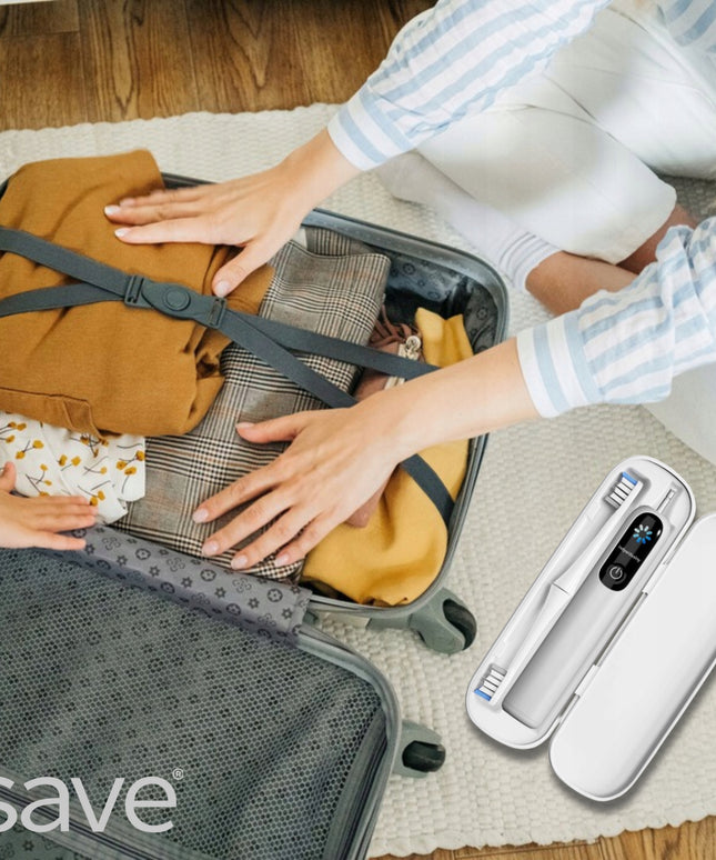 Elektrinis Sonicinis Dantų Šepetėlis 120 000 aps./min, su dėklu, stotele ir antgaliais