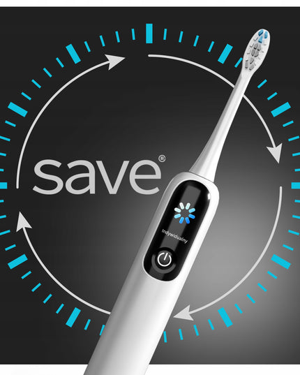 Elektrinis Sonicinis Dantų Šepetėlis 120 000 aps./min, su dėklu, stotele ir antgaliais