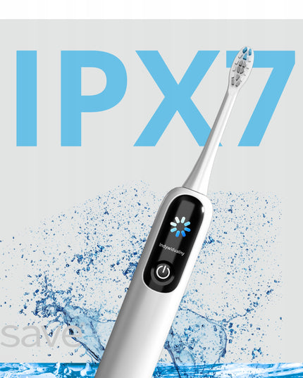 Elektrinis Sonicinis Dantų Šepetėlis 120 000 aps./min, su dėklu, stotele ir antgaliais