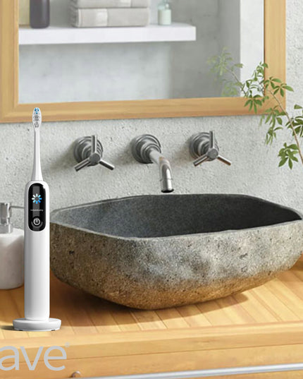 Elektrinis Sonicinis Dantų Šepetėlis 120 000 aps./min, su dėklu, stotele ir antgaliais