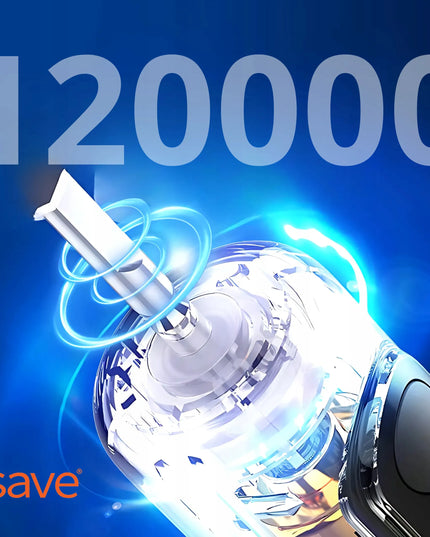 Elektrinis garsinis dantų šepetėlis Save ML950, 120 tūkst. jud./min., su dėklu, pagrindu ir antgaliais