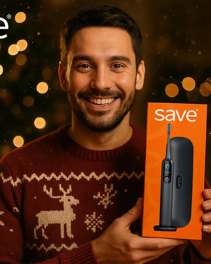 SAVE soninis elektrinis dantų šepetėlis ML950, 120 tūkst. jud./min., dėklas, įkrovimo bazė, antgaliai