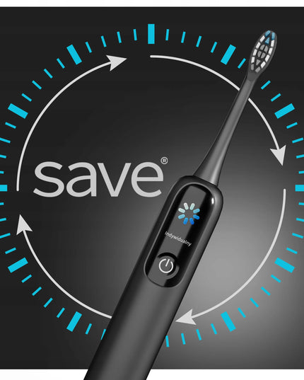 SAVE soninis elektrinis dantų šepetėlis ML950, 120 tūkst. jud./min., dėklas, įkrovimo bazė, antgaliai
