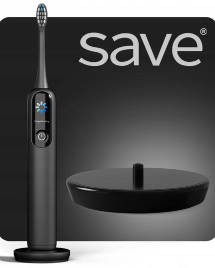 SAVE soninis elektrinis dantų šepetėlis ML950, 120 tūkst. jud./min., dėklas, įkrovimo bazė, antgaliai