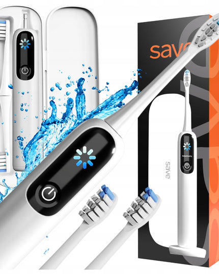 Elektrinis Sonicinis Dantų Šepetėlis 120 000 aps./min, su dėklu, stotele ir antgaliais