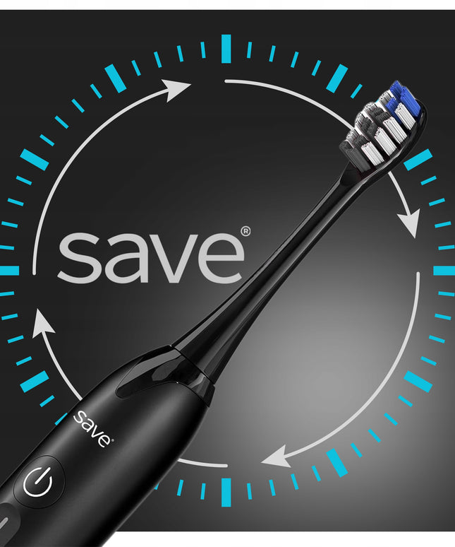 Elektrinis sonic dantų šepetėlis, įkrovimo bazė + 6 antgaliai, dėklas