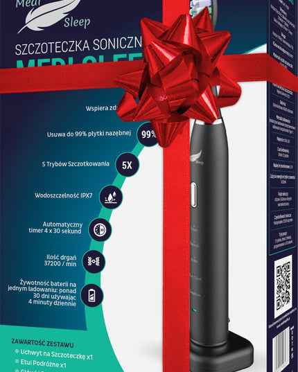 Sonic dantų šepetėlis + dėklas + laikiklis + 37 tūkst. vibracijų MEDI SLEEP