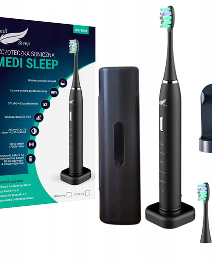 Sonic dantų šepetėlis + dėklas + laikiklis + 37 tūkst. vibracijų MEDI SLEEP