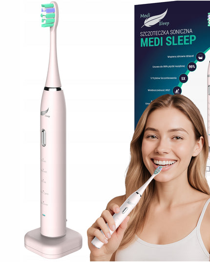 Sonic dantų šepetėlis + dėklas + laikiklis + 37 tūkst. vibracijų MEDI SLEEP