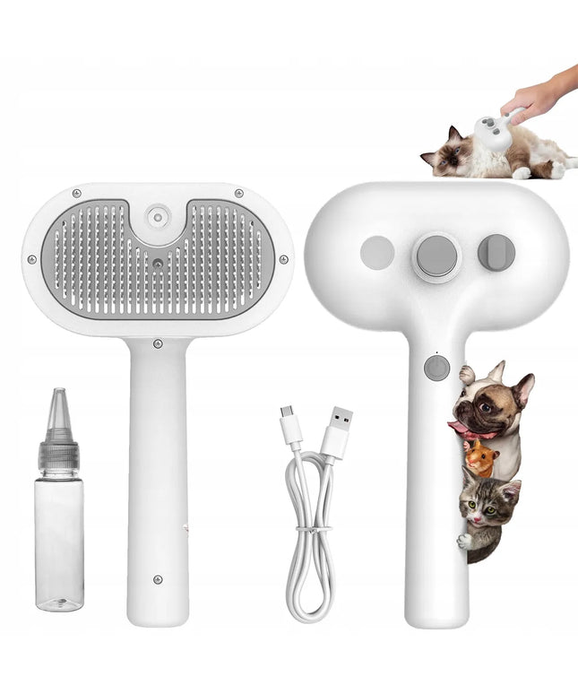 Garų šepetys šunims ir katėms kailio priežiūrai Steamy Cat Brush