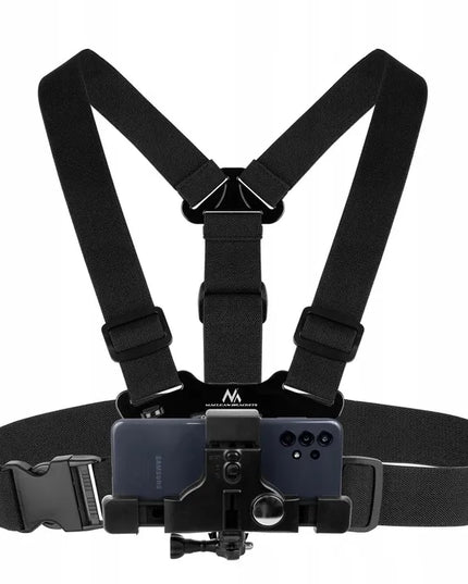 Krūtinės diržai-laikiklis telefonui ir „GoPro“ kamerai Maclean MC-445