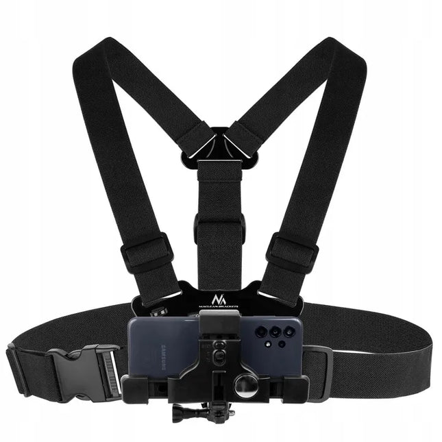 Krūtinės diržai-laikiklis telefonui ir „GoPro“ kamerai Maclean MC-445