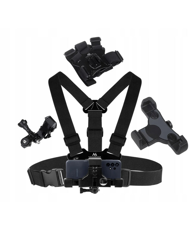 Krūtinės diržai-laikiklis telefonui ir „GoPro“ kamerai Maclean MC-445