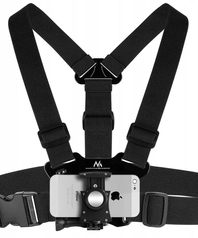 Krūtinės diržai – laikiklis telefonui, išmaniajam telefonui ir GoPro kamerai