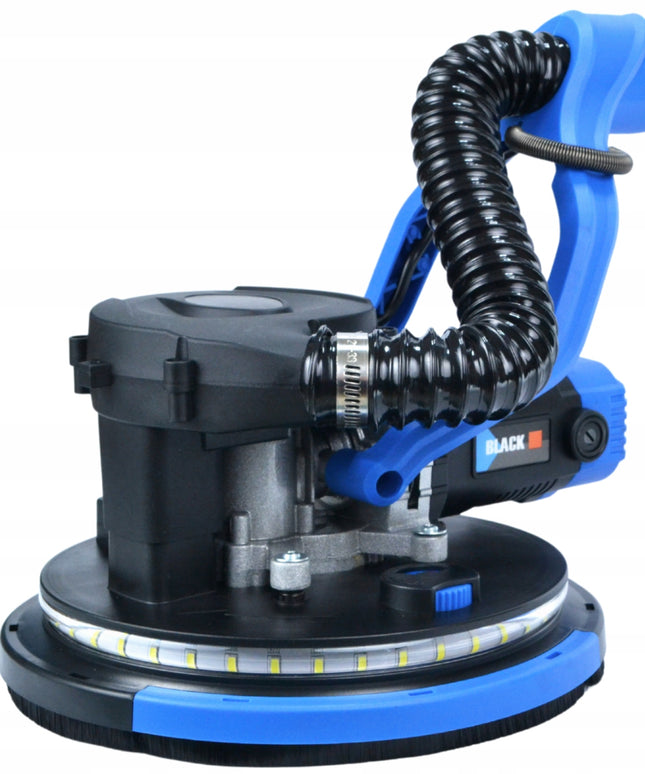 ŠLIFAVIMO MAŠINA ŽIRAFAPLASTIKUI, LYGINIMO DARBAMS, BE DULKIŲ, SULANKSTOMA, SU LED 360 BLACK