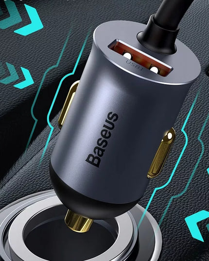 GREITAS AUTOMOBILINIS ĮKROVIKLIS BASEUS 4X USB QC 4.0 PD GALINGAS MAITINIMO ŠALTINIS 120W
