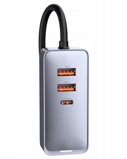 GREITAS AUTOMOBILINIS ĮKROVIKLIS BASEUS 4X USB QC 4.0 PD GALINGAS MAITINIMO ŠALTINIS 120W