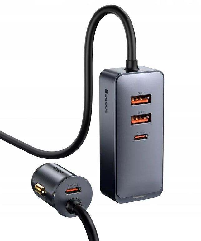 GREITAS AUTOMOBILINIS ĮKROVIKLIS BASEUS 4X USB QC 4.0 PD GALINGAS MAITINIMO ŠALTINIS 120W